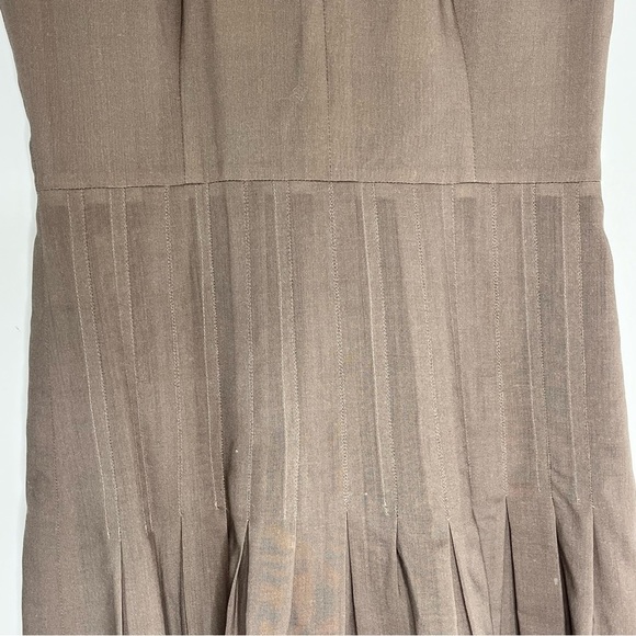 Akris Punto 100% Wool Pleated Cap Sleeve Color Blocked Dress Size 6 - Picture 3 of 8